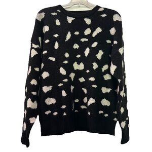 ee: some Animal Print Black/White Sweater Women’s Small